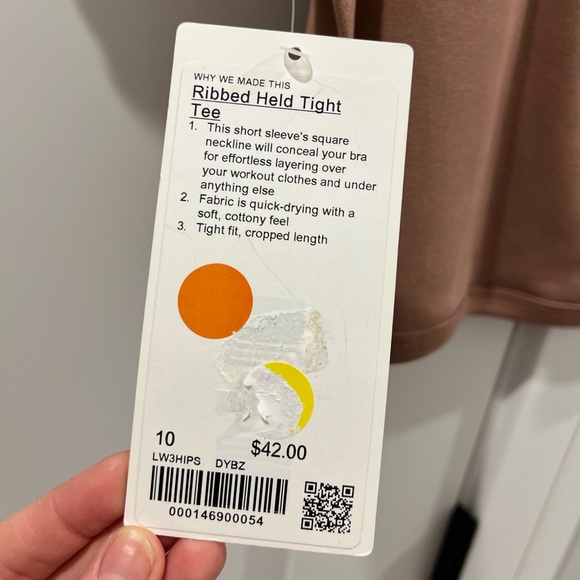 Lululemon NWT Ribbed Held Tight Short Sleeve Shirt Size 10 - Picture 3 of 3